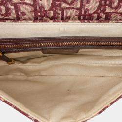 Dior Red Oblique Canvas Saddle Bag