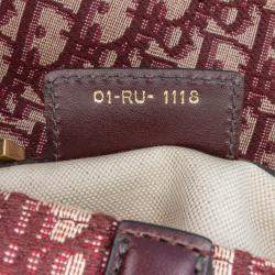 Dior Red Oblique Canvas Saddle Bag