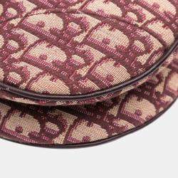 Dior Red Oblique Canvas Saddle Bag