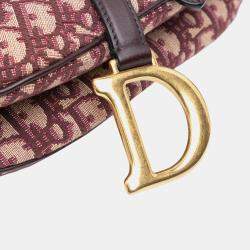 Dior Red Oblique Canvas Saddle Bag