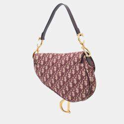 Dior Red Oblique Canvas Saddle Bag