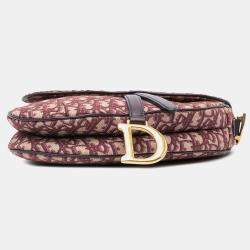 Dior Red Oblique Canvas Saddle Bag