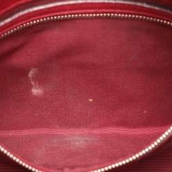 Pre Owned Dior Burgundy Cannage Leather Large Miss Dior Flap Bag