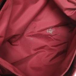Pre Owned Dior Burgundy Cannage Leather Large Miss Dior Flap Bag