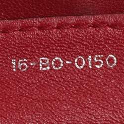 Pre Owned Dior Burgundy Cannage Leather Large Miss Dior Flap Bag