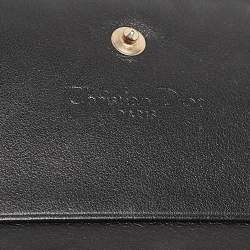 Dior Black Cannage Patent Leather Lady Dior Card Case