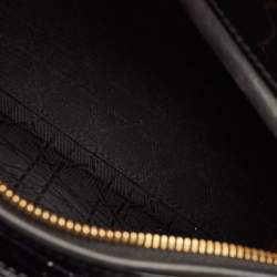 Pre Owned Dior Black Cannage Patent Leather Medium Lady Dior Tote