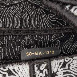 Dior Black Embroidered Canvas Ornamental Cornely Saddle Bag