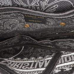 Dior Black Embroidered Canvas Ornamental Cornely Saddle Bag