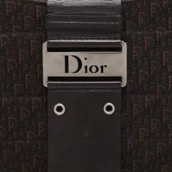 Pre Owned Dior Brown Diorissimo Canvas and Leather Street Chic Columbus Shoulder Bag