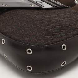 Pre Owned Dior Brown Diorissimo Canvas and Leather Street Chic Columbus Shoulder Bag