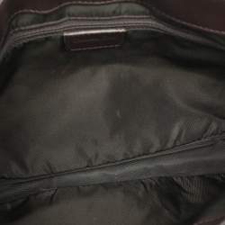 Pre Owned Dior Brown Diorissimo Canvas and Leather Street Chic Columbus Shoulder Bag