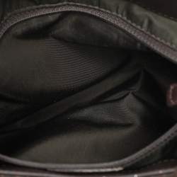 Pre Owned Dior Brown Diorissimo Canvas and Leather Street Chic Columbus Shoulder Bag