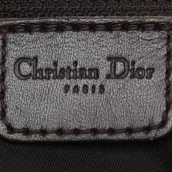 Pre Owned Dior Brown Diorissimo Canvas and Leather Street Chic Columbus Shoulder Bag