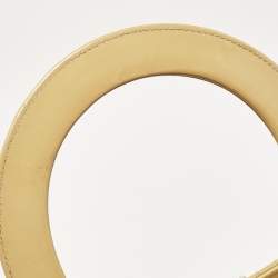 مملوكة مسبقًا Dior Cream Cannage Patent Leather Medium Lady Dior Tote