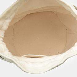 Dior White Small Leather Vibe Drawstring Bucket Bag