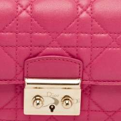 Dior Pink Cannage Leather Miss Dior Continental Wallet