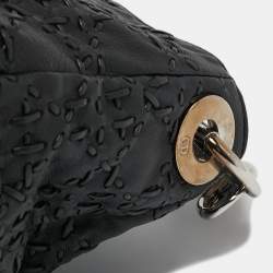 Pre Owned Dior Black Cannage Leather Whipstitch Hobo