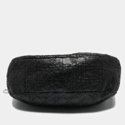 Pre Owned Dior Black Cannage Leather Whipstitch Hobo