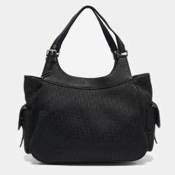 مملوكة مسبقًا Dior Black Oblique Canvas and Leather Street Chic Pocket Bag