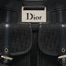 مملوكة مسبقًا Dior Black Oblique Canvas and Leather Street Chic Pocket Bag