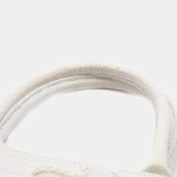 Dior White Canvas Large Embroidered Camouflage Book Tote Bag