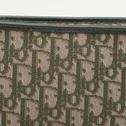 Dior Green Oblique Canvas and Leather Diorquake Clutch