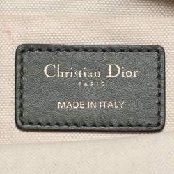 Dior Green Oblique Canvas and Leather Diorquake Clutch