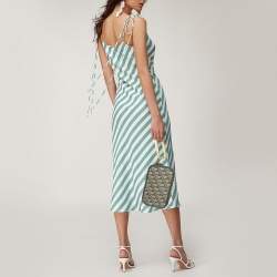 Dior Green Oblique Canvas and Leather Diorquake Clutch
