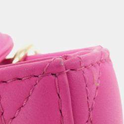 Dior Pink Leather Micro Lady D-Joy Handbag