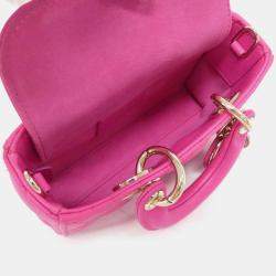 Dior Pink Leather Micro Lady D-Joy Handbag