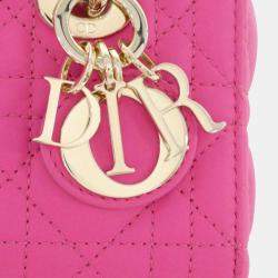 Dior Pink Leather Micro Lady D-Joy Handbag