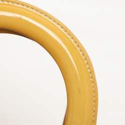 Pre Owned Dior Beige Patent Leather Large Lady Dior Tote