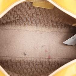 Pre Owned Dior Beige Patent Leather Large Lady Dior Tote