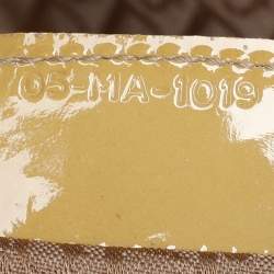 Pre Owned Dior Beige Patent Leather Large Lady Dior Tote