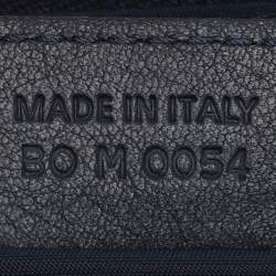 Pre Owned Dior Blue Oblique Canvas and Leather Diorissimo Shoulder Bag