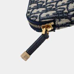 Dior Blue Fabric Oblique Travel Kit Pouch Bag