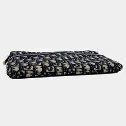 Dior Blue Fabric Oblique Travel Kit Pouch Bag