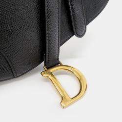 Dior Black Leather Mini Saddle Shoulder Bag