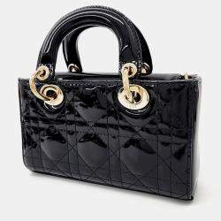 Dior Black Patent Leather Micro Lady D-Joy Tote Bag