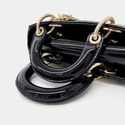 Dior Black Patent Leather Micro Lady D-Joy Tote Bag
