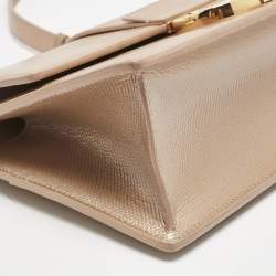 Dior Peach Karung Leather Montaigne 30 Flap Shoulder Bag