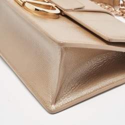 Dior Peach Karung Leather Montaigne 30 Flap Shoulder Bag