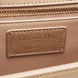 Dior Peach Karung Leather Montaigne 30 Flap Shoulder Bag