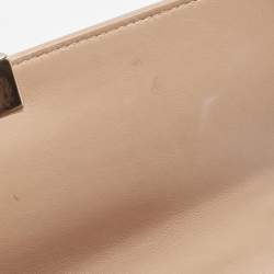 Dior Peach Karung Leather Montaigne 30 Flap Shoulder Bag