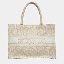 Dior Beige Medium Oblique Book Tote