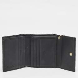 Dior Black Oblique Canvas Lady Dior Trifold Wallet