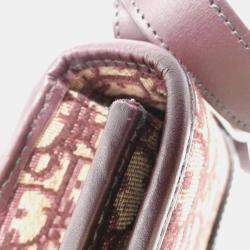 Pre Owned Dior Burgundy Oblique Canvas 30 Montaigne Shoulder Bag
