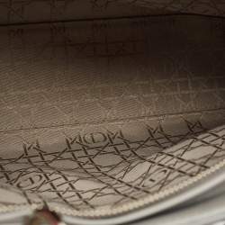 Pre Owned Dior Grey Cannage Leather Large Lady Dior Tote