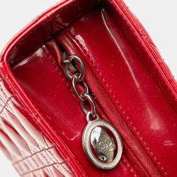 Dior Red Patent Leather Large Cannage Lady Dior Bag